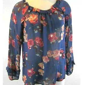 Sundace Blue Floral Print Tunic Top
